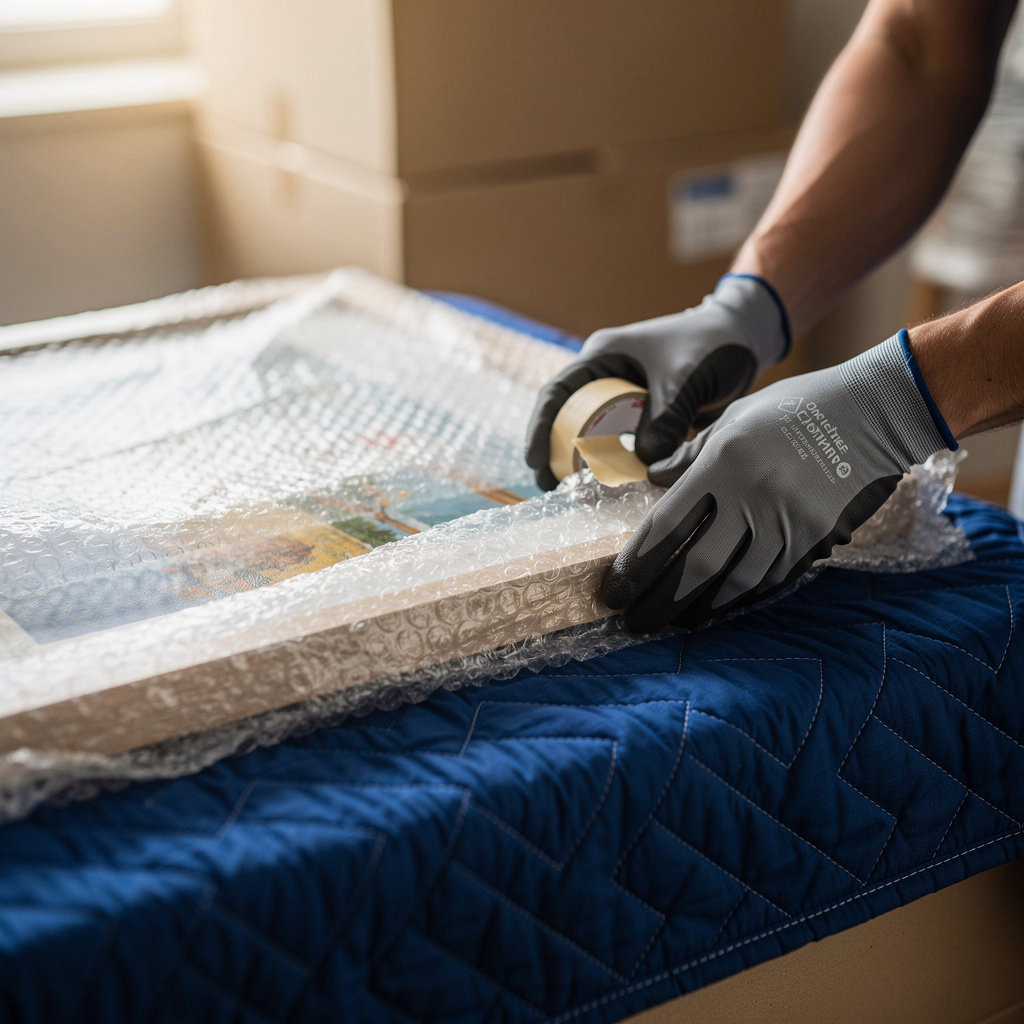 Bushnell Moving professional team carefully loading furniture for a residential move in Santa Barbara